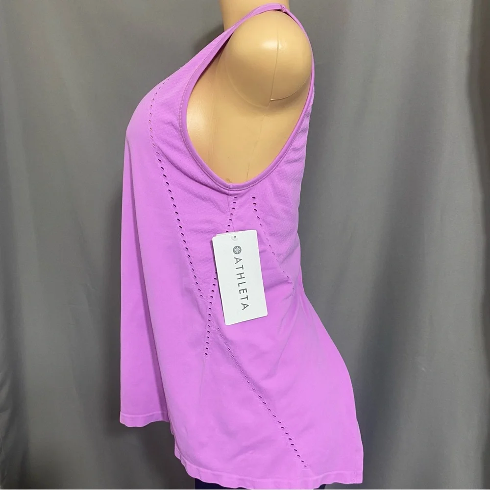 Athleta Foothilll Tank Top Plumeria Purple Medium Athletic Top - Picture 5 of 11